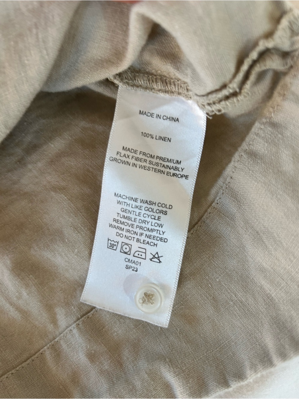 Quince Beige Short-Sleeve Linen Jacket - Picture 4 of 4